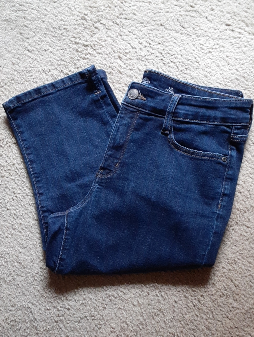 St. John's Bay Dark Blue Petite Capri Jeans
